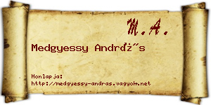 Medgyessy András névjegykártya