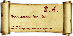 Medgyessy András névjegykártya
